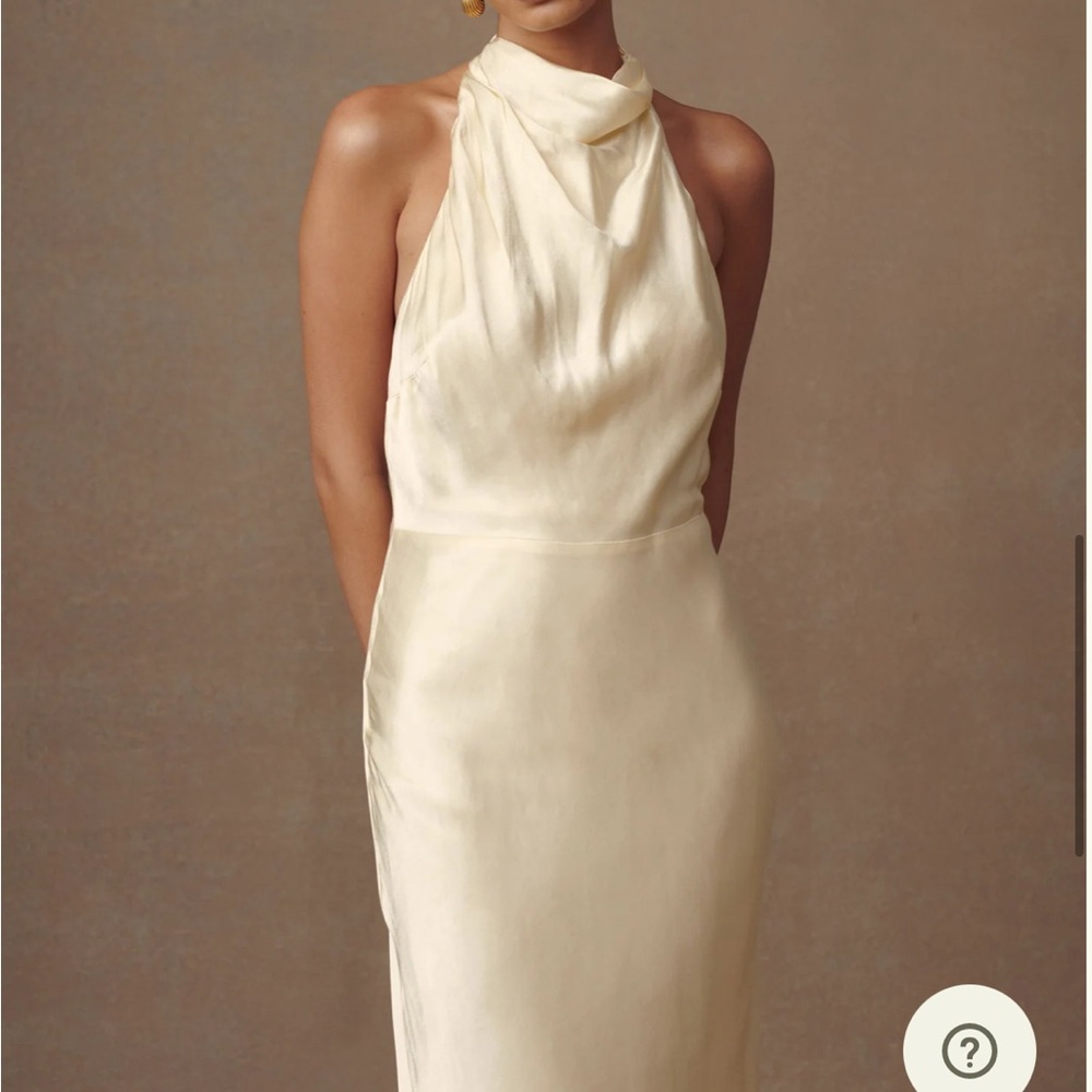 Meshki Cream Halter Maxi Dress - Picture 3 of 4